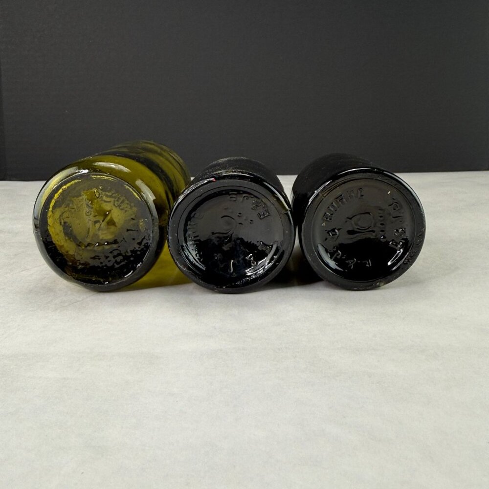 Vintage E & J Burke Olive Green Bottles Lot Of 3 - Picture 6 of 12